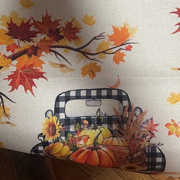 Fall Decor Table Runner Pumpkin Decorations Buffalo Plaid Farmhouse Country Home - Picture 2 of 3